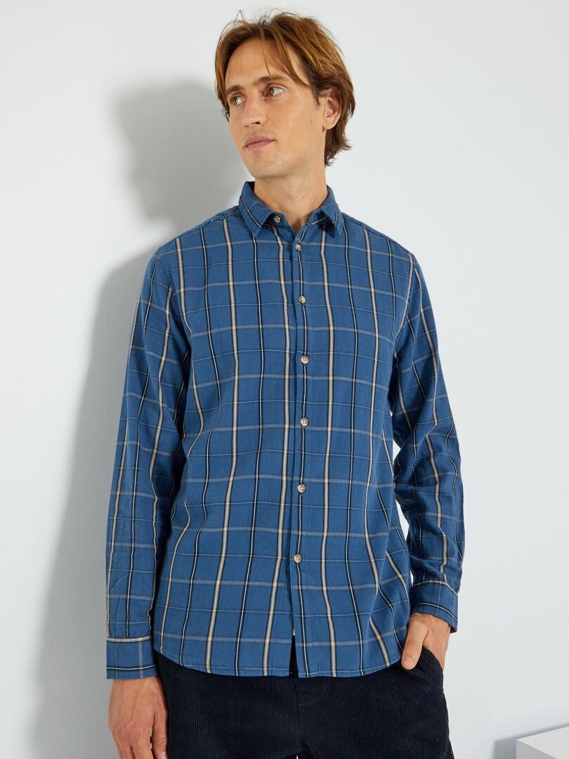 Camicia Odin A Quadri Blu main image 0