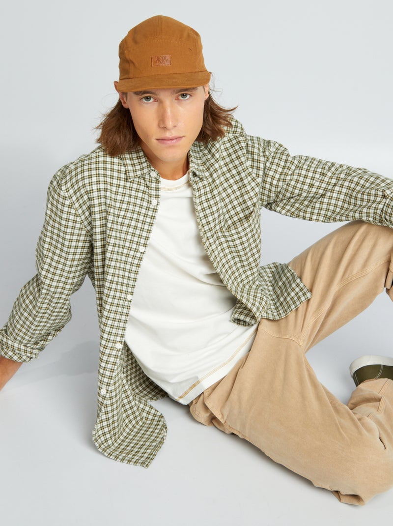 Camicia in flanella a quadri KAKI - Kiabi