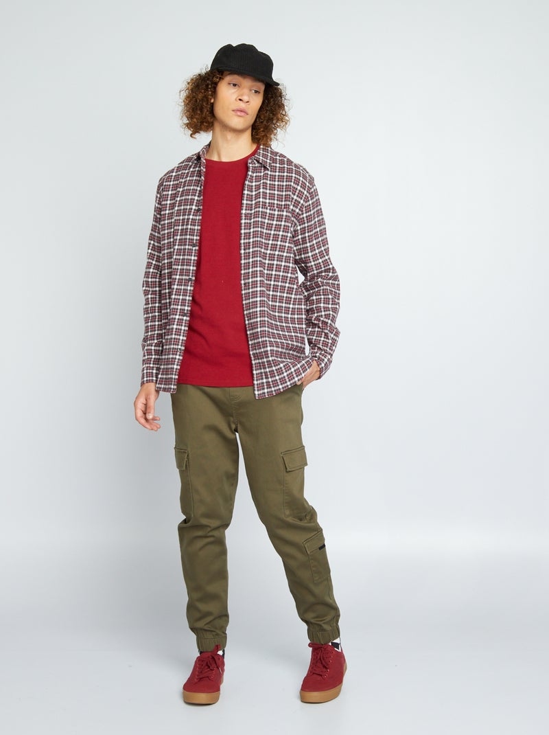 Camicia in flanella a quadri ROSSO - Kiabi