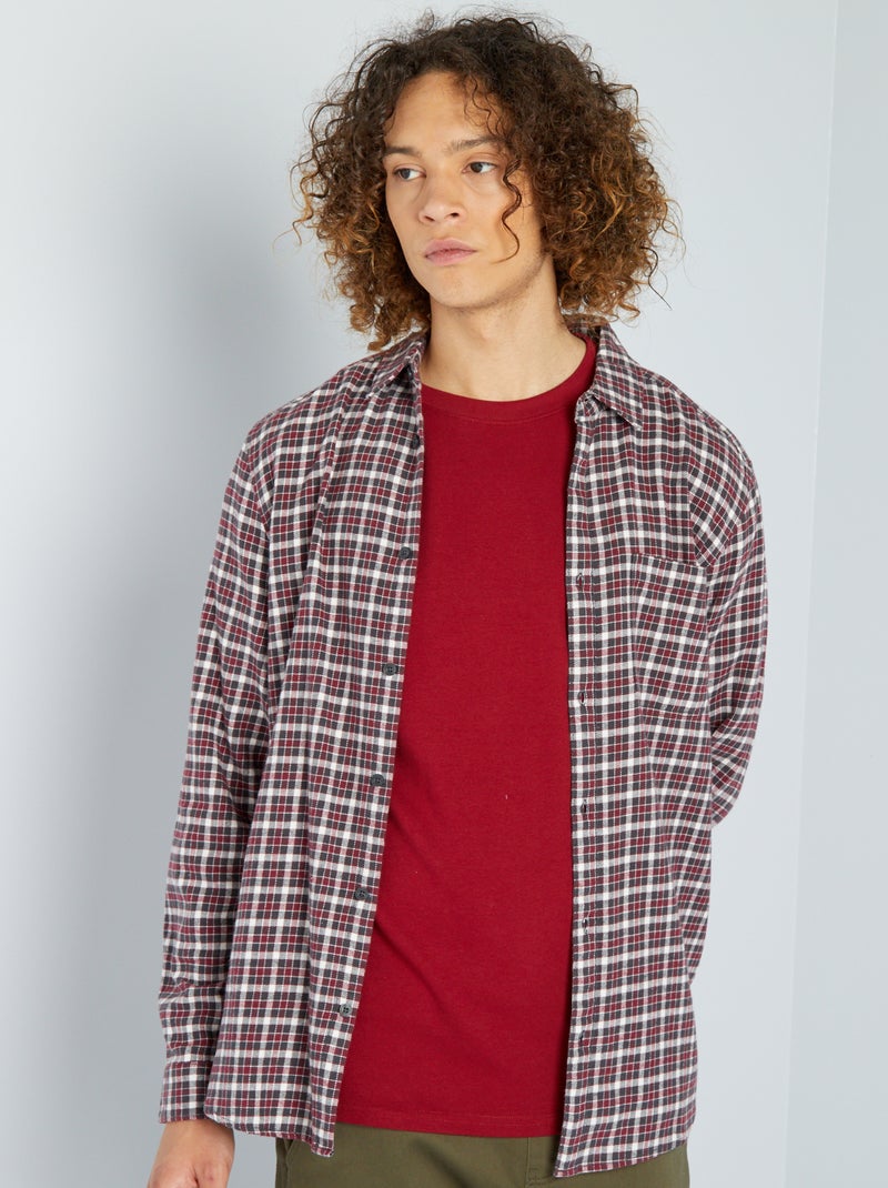 Camicia in flanella a quadri ROSSO - Kiabi