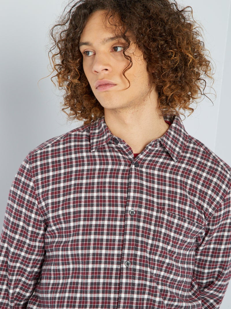 Camicia in flanella a quadri ROSSO - Kiabi