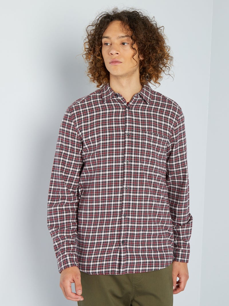 Camicia in flanella a quadri ROSSO - Kiabi