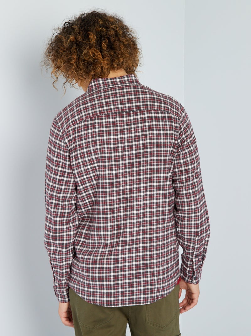 Camicia in flanella a quadri ROSSO - Kiabi
