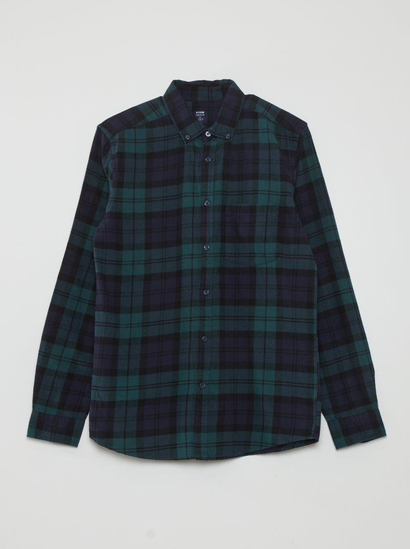 Camicia in flanella a quadri VERDE - Kiabi