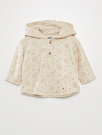 Camicia in flanella con cappuccio
