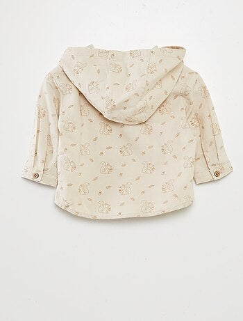Camicia in flanella con cappuccio