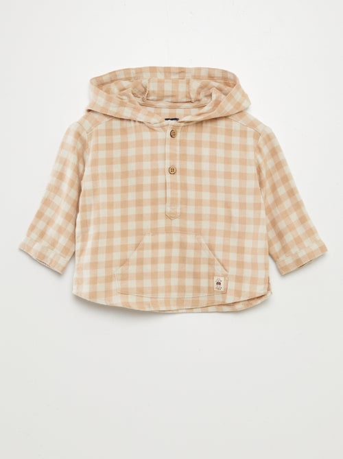 Camicia in flanella con cappuccio - Kiabi