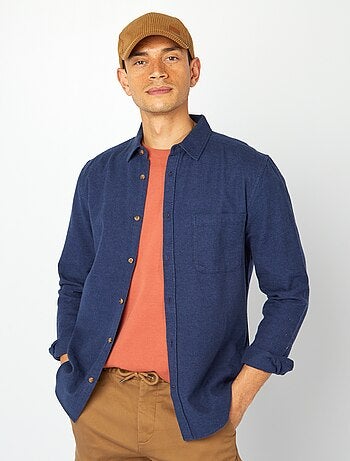 Camicia in flanella con tasche sul petto