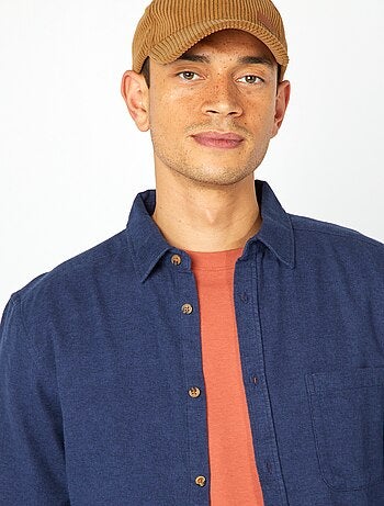 Camicia in flanella con tasche sul petto