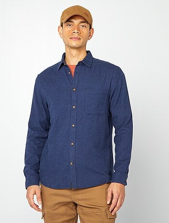 Camicia in flanella con tasche sul petto