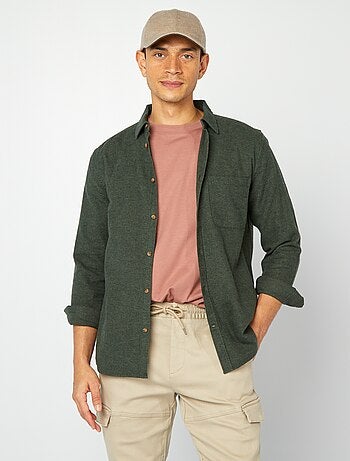 Camicia in flanella con tasche sul petto