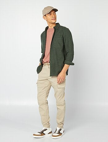 Camicia in flanella con tasche sul petto