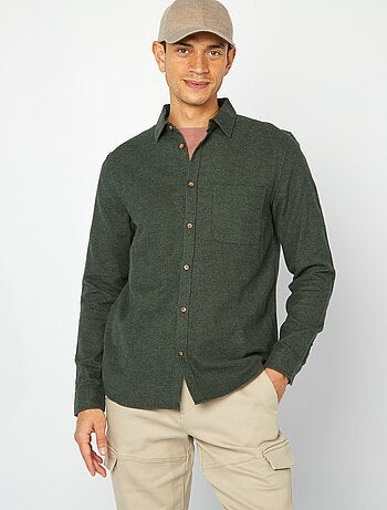 Camicia in flanella con tasche sul petto