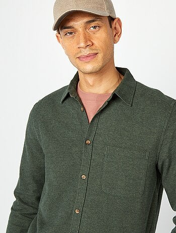 Camicia in flanella con tasche sul petto