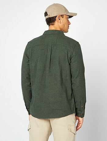 Camicia in flanella con tasche sul petto