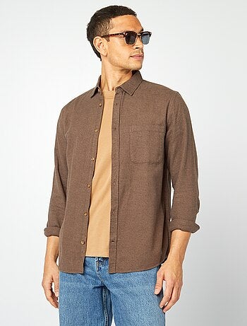 Camicia in flanella con tasche sul petto