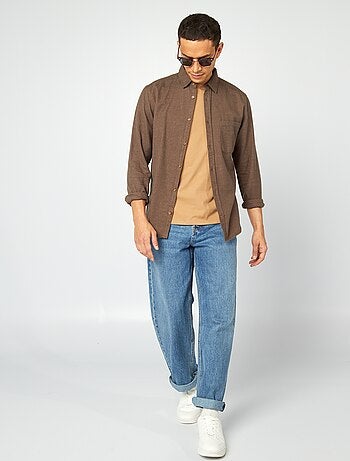 Camicia in flanella con tasche sul petto