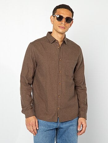 Camicia in flanella con tasche sul petto