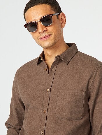 Camicia in flanella con tasche sul petto