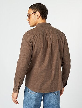 Camicia in flanella con tasche sul petto