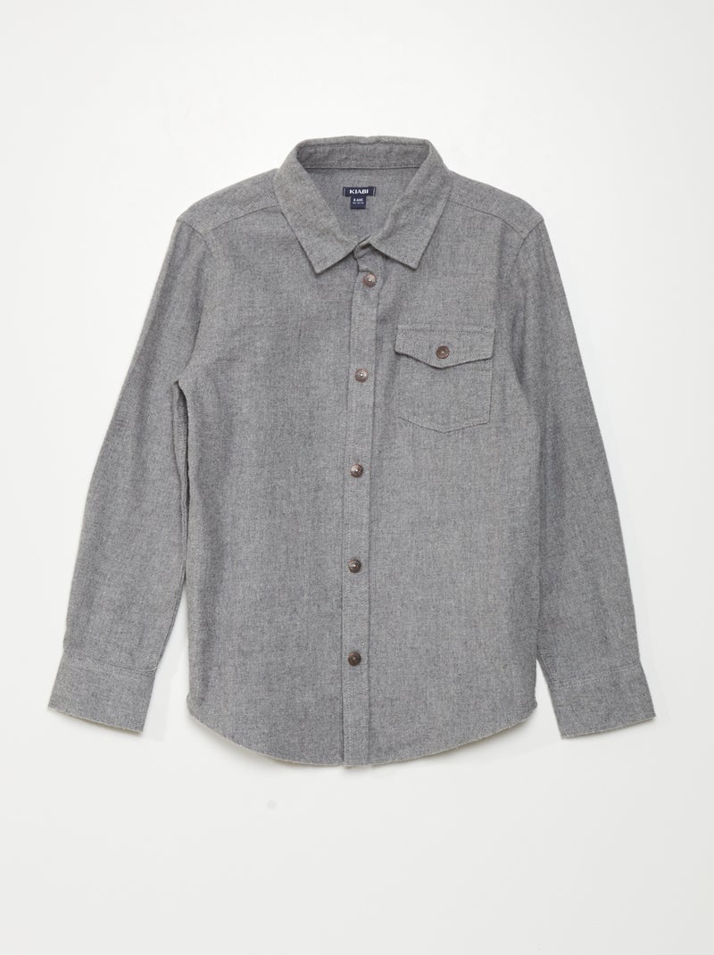 Camicia in flanella GRIGIO - Kiabi