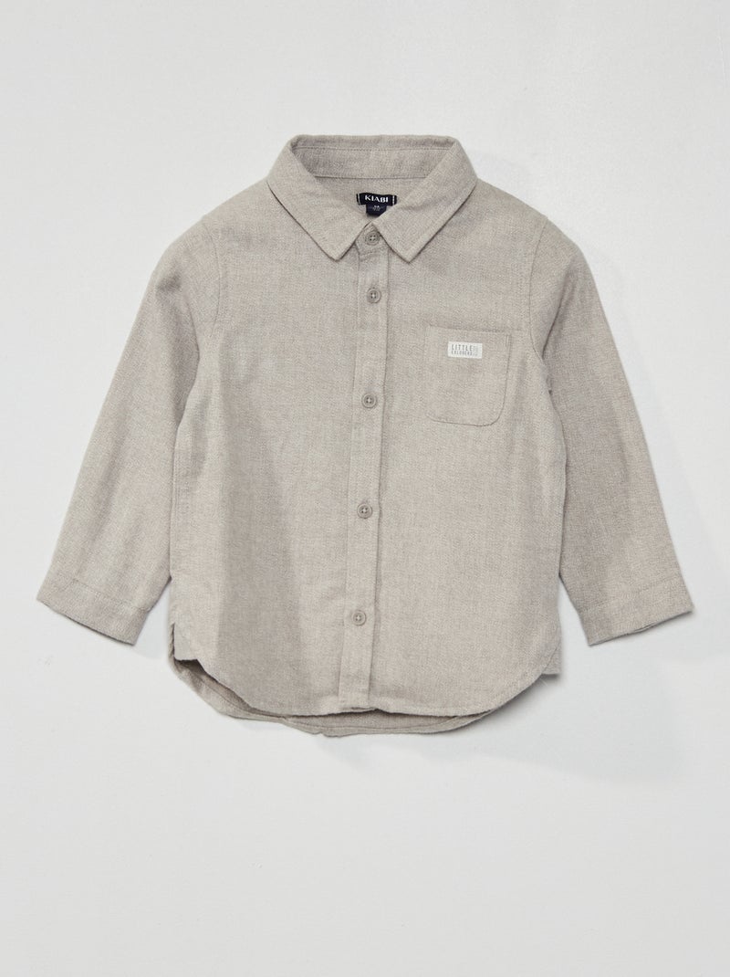 Camicia in flanella grigio - Kiabi