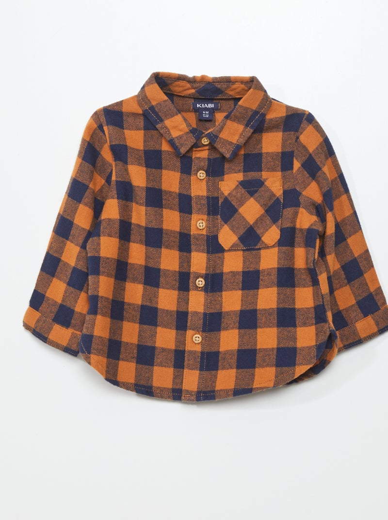 Camicia in flanella MARRONE - Kiabi
