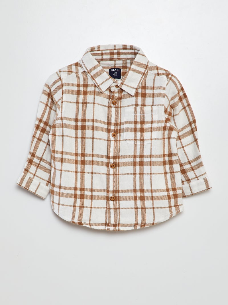 Camicia in flanella MARRONE - Kiabi