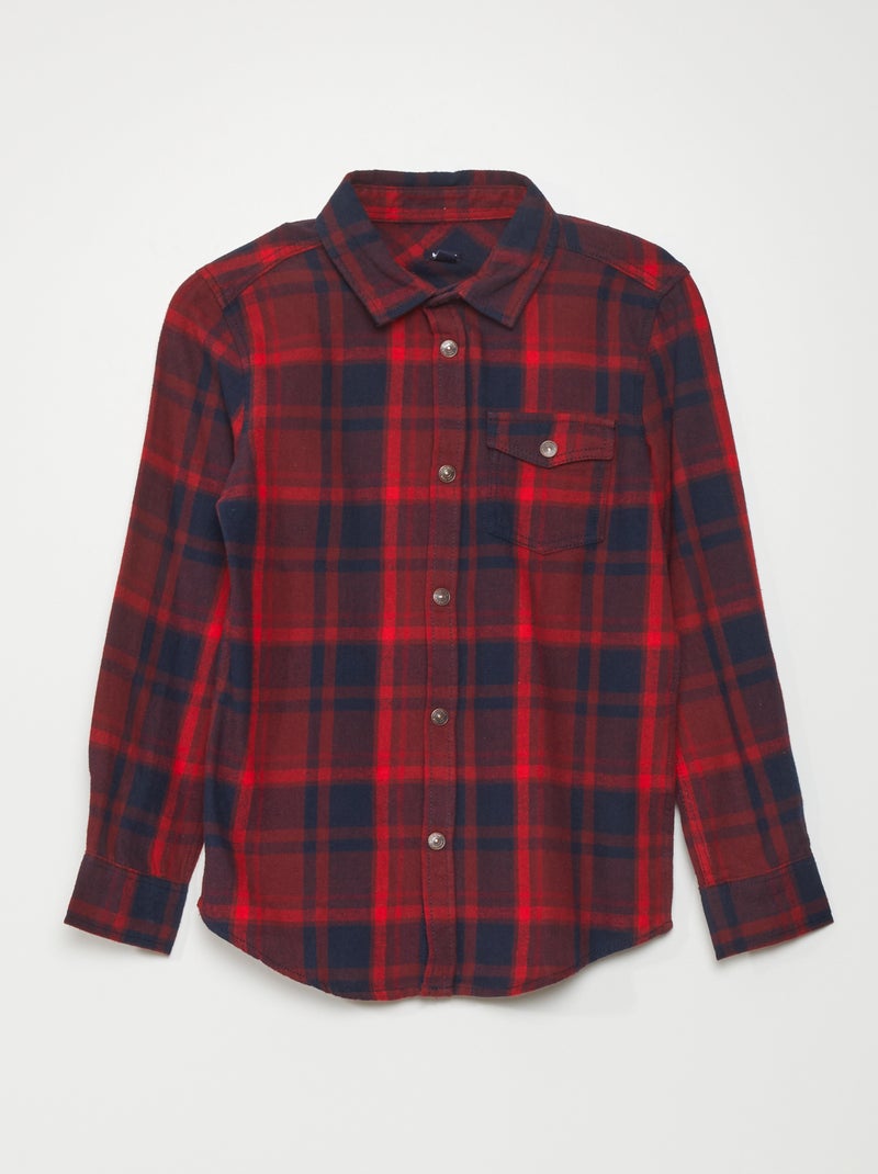 Camicia in flanella ROSSO - Kiabi