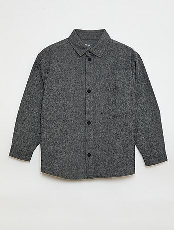 Camicia in flanella tinta unita