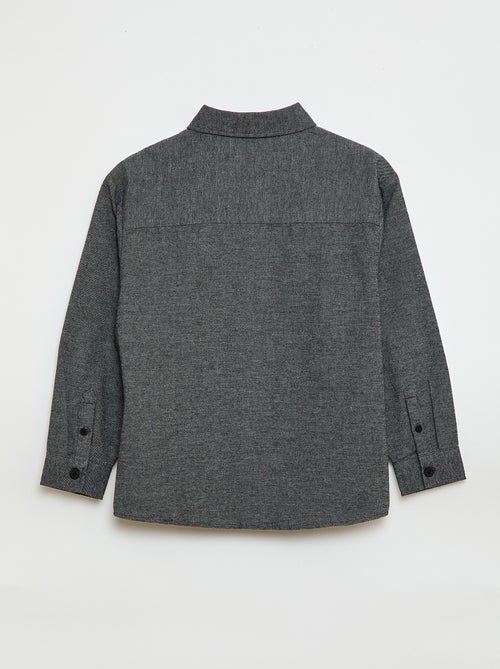 Camicia in flanella tinta unita - Kiabi