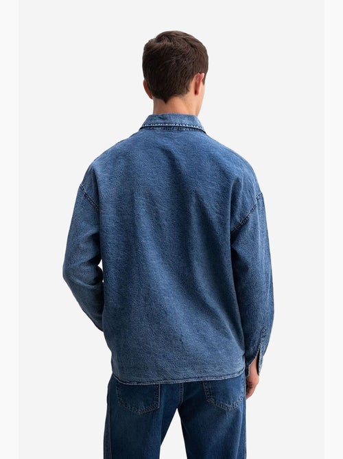 Camicia in gabardine di cotone jacquard giesto - Kiabi Camicia in gabardine di cotone jacquard giesto - Kiabi