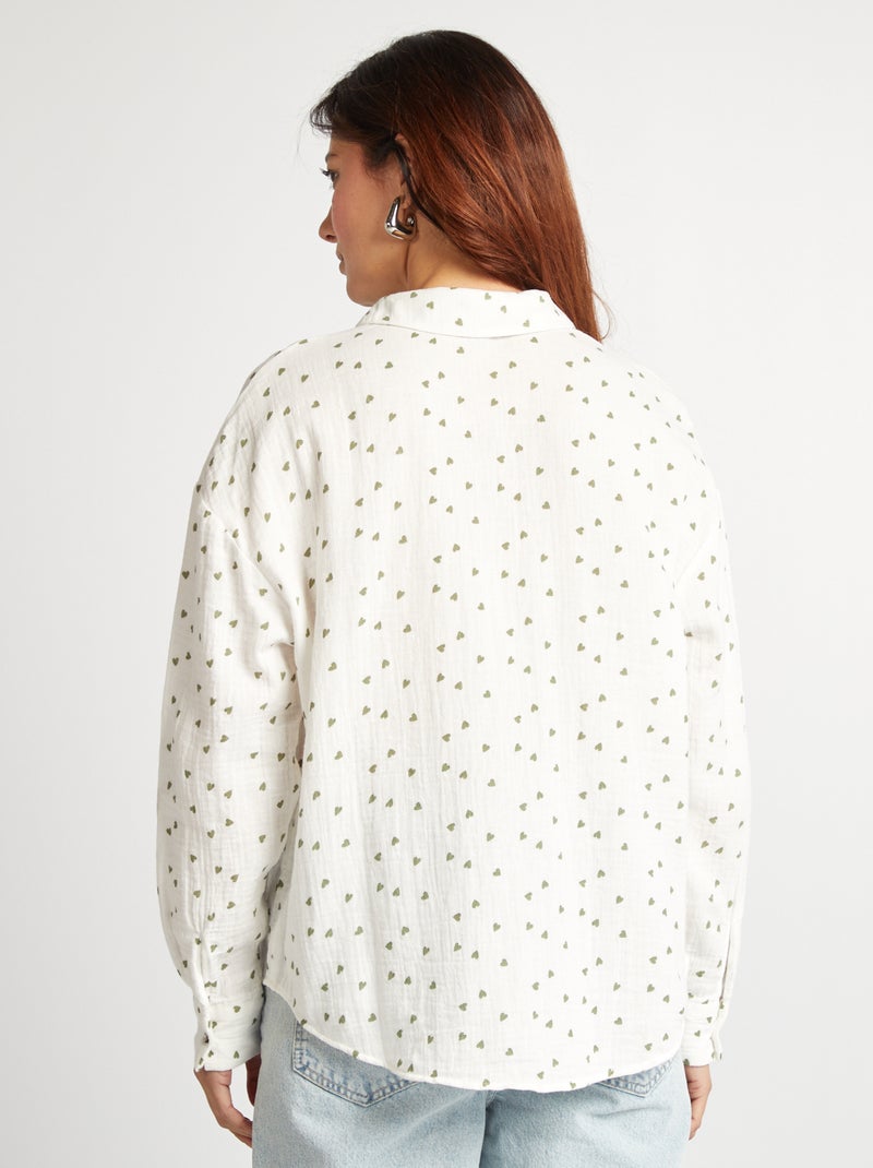 Camicia in garza di cotone - 'San Valentino' VERDE - Kiabi