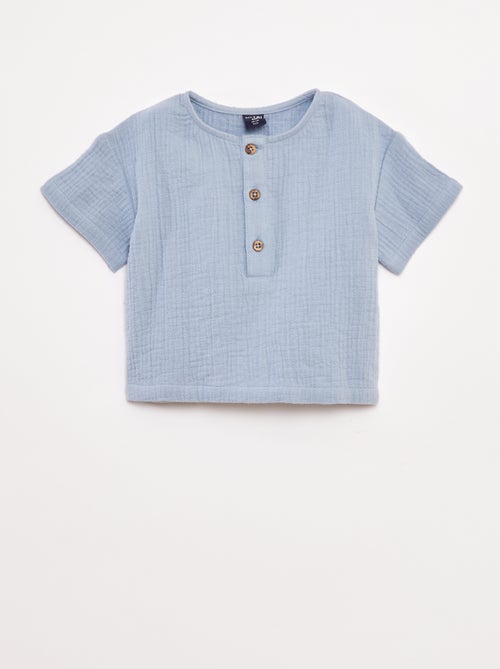 Camicia in garza di cotone a maniche corte - Kiabi