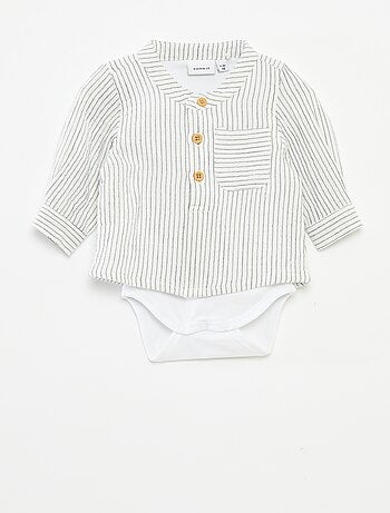 Camicia in garza di cotone con body integrato 'Name it'