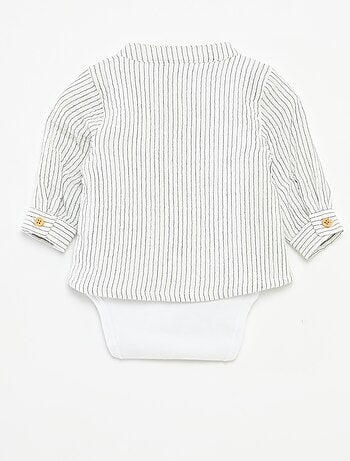 Camicia in garza di cotone con body integrato 'Name it'