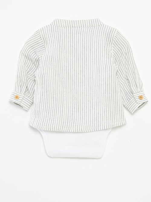 Camicia in garza di cotone con body integrato 'Name it' - Kiabi