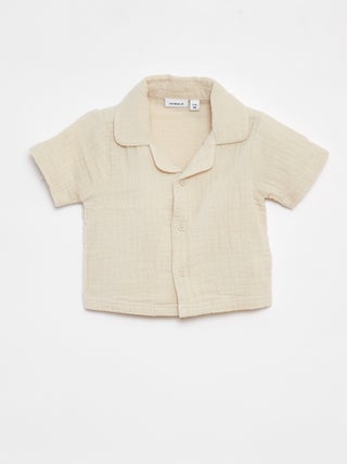 Camicia in garza di cotone con maniche corte 'Name It'