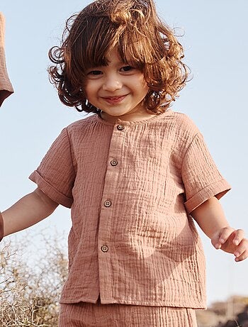 Camicia in garza di cotone