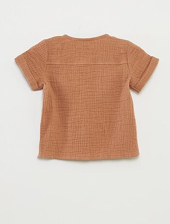 Camicia in garza di cotone