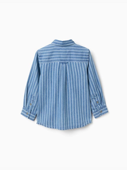 Camicia in jeans a righe con tasca - Kiabi