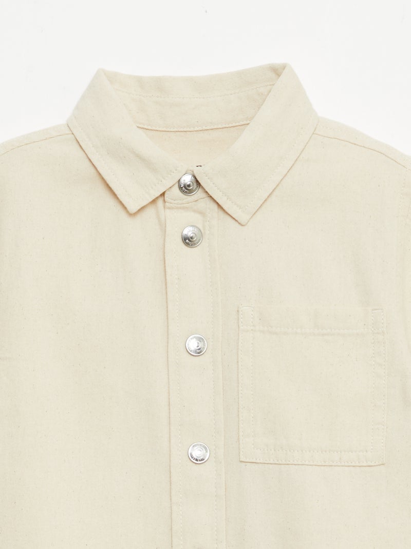 Camicia in jeans Beige - Kiabi