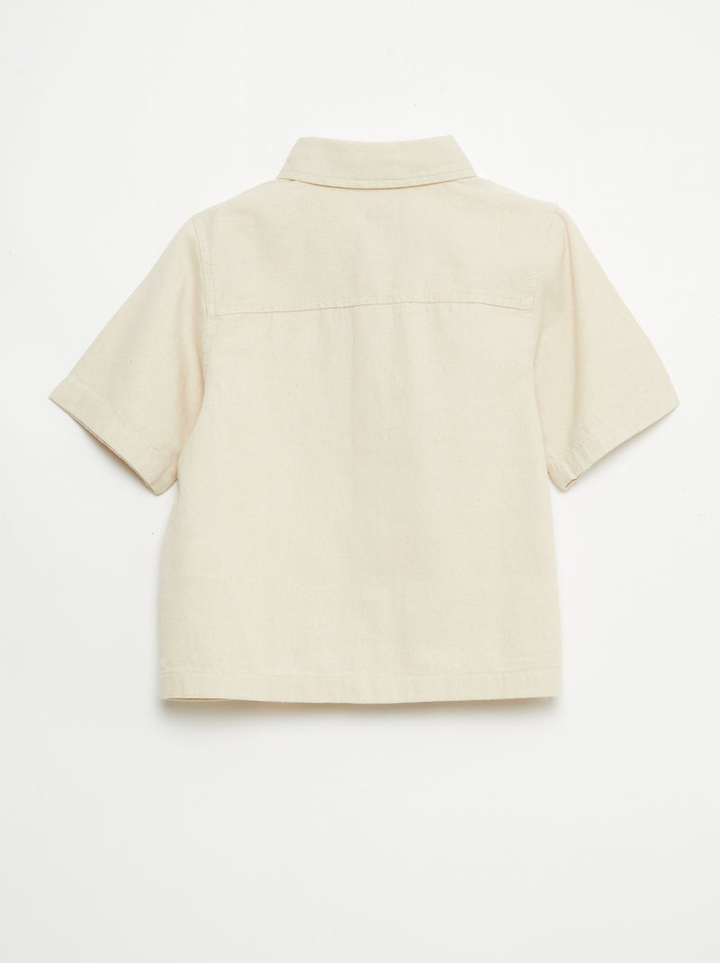 Camicia in jeans Beige - Kiabi