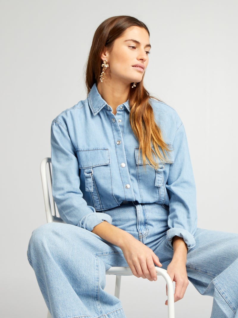 Camicia in jeans BLU - Kiabi