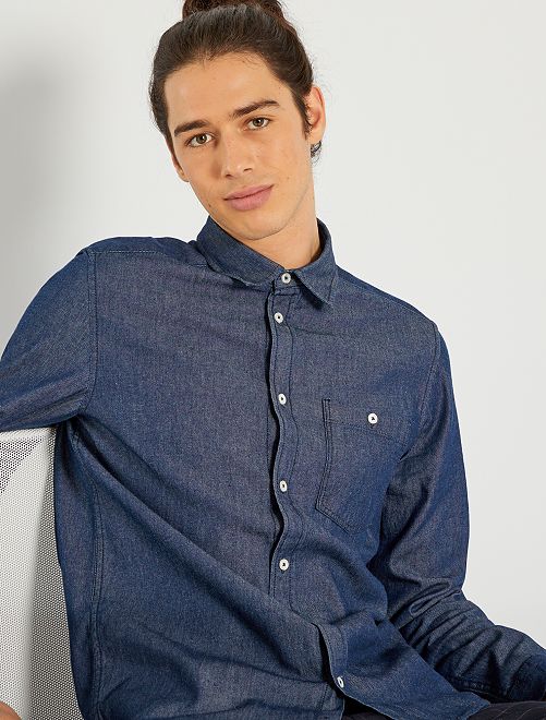 Camicia in jeans - blu/nero - Kiabi - 15.00€