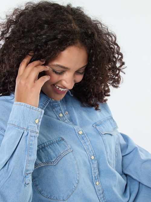 Camicia in jeans con 2 tasche sul petto - Kiabi