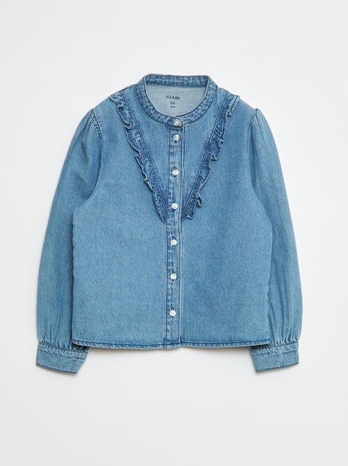 Camicia in jeans con collo con volant - Kiabi