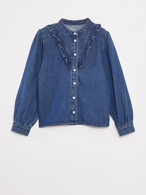 Camicia in jeans con collo con volant - Kiabi