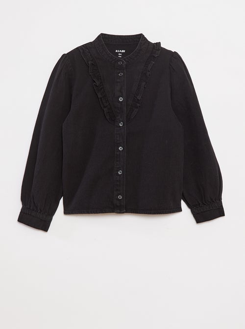 Camicia in jeans con collo con volant - Kiabi