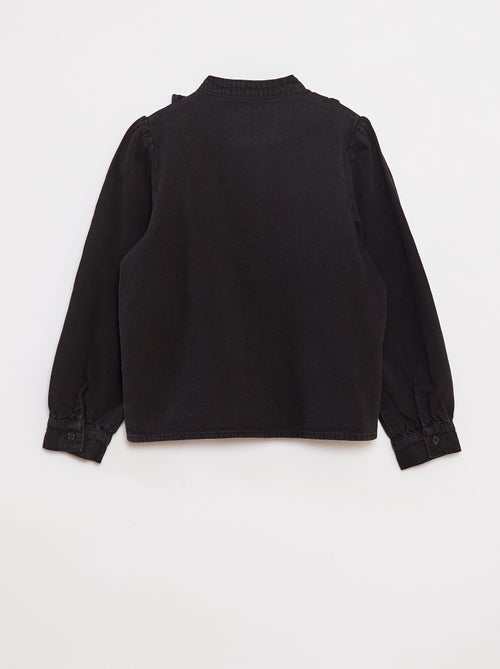 Camicia in jeans con collo con volant - Kiabi